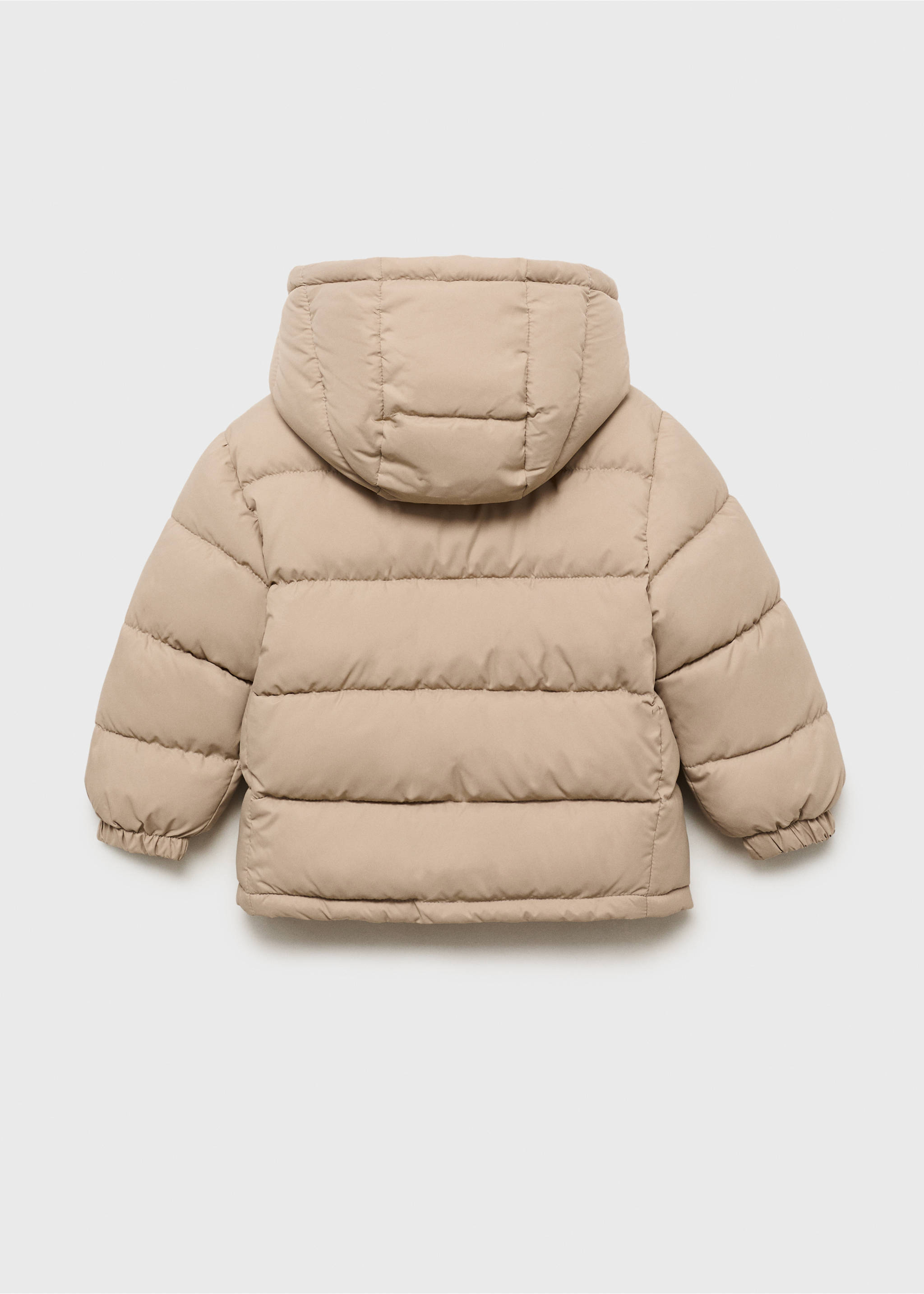 Hooded liner quilted coat - Reverse of the article, Vanilla. Ref: 17073271-00.