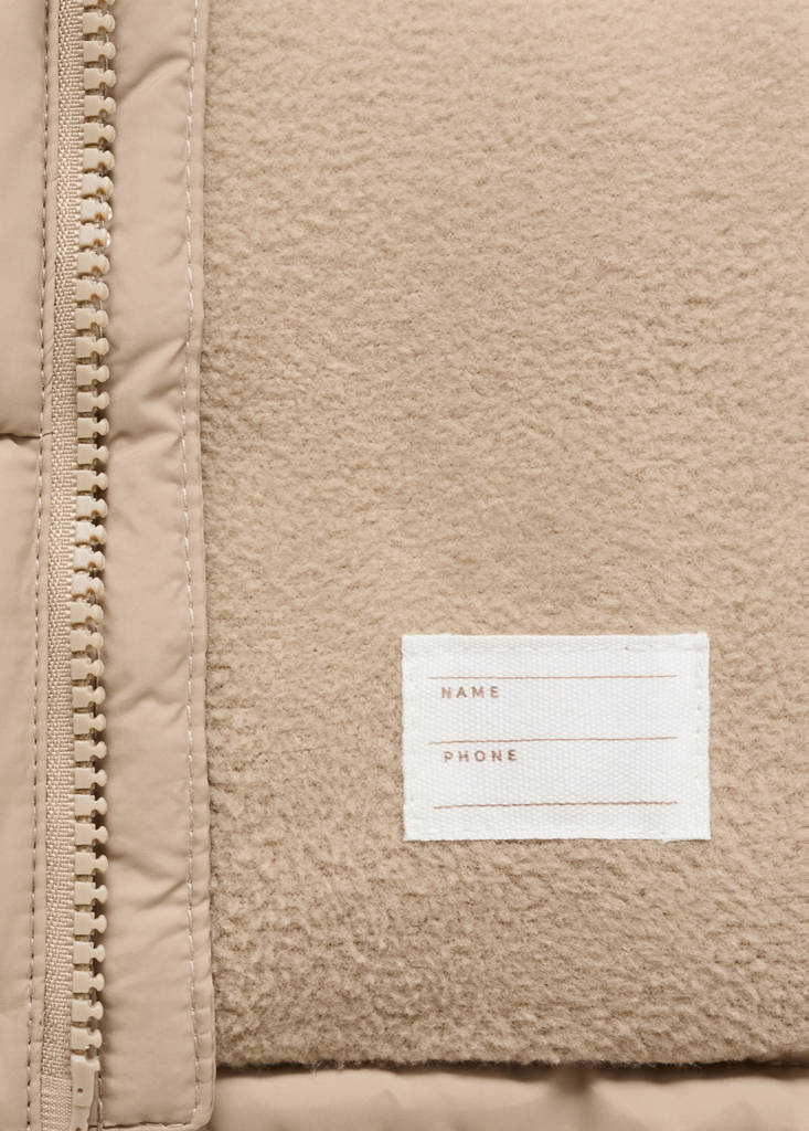 Hooded liner quilted coat — Vanilla