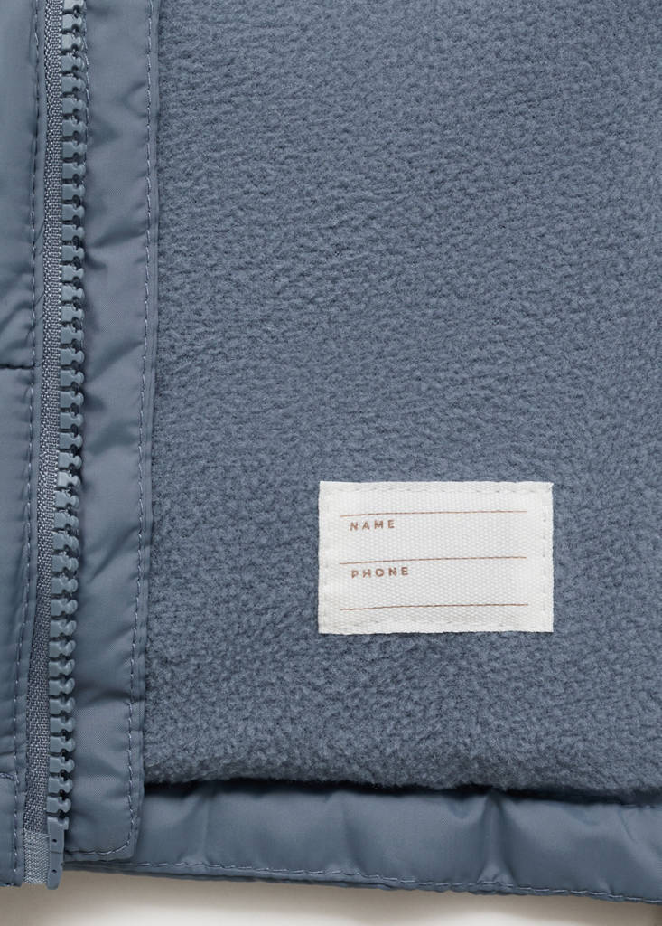 Hooded liner quilted coat — China Blue