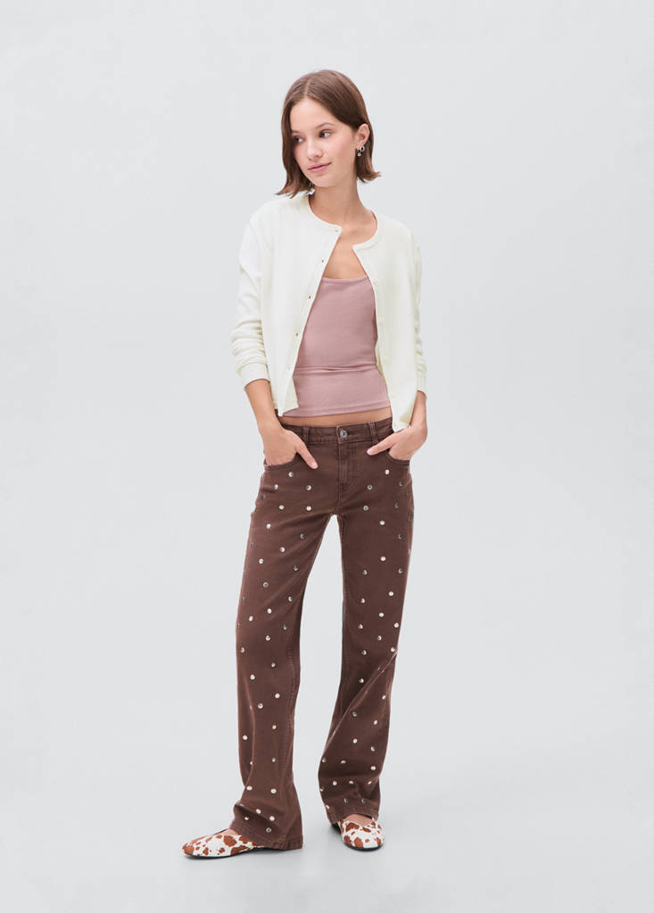 Knitted button cardigan — Off White