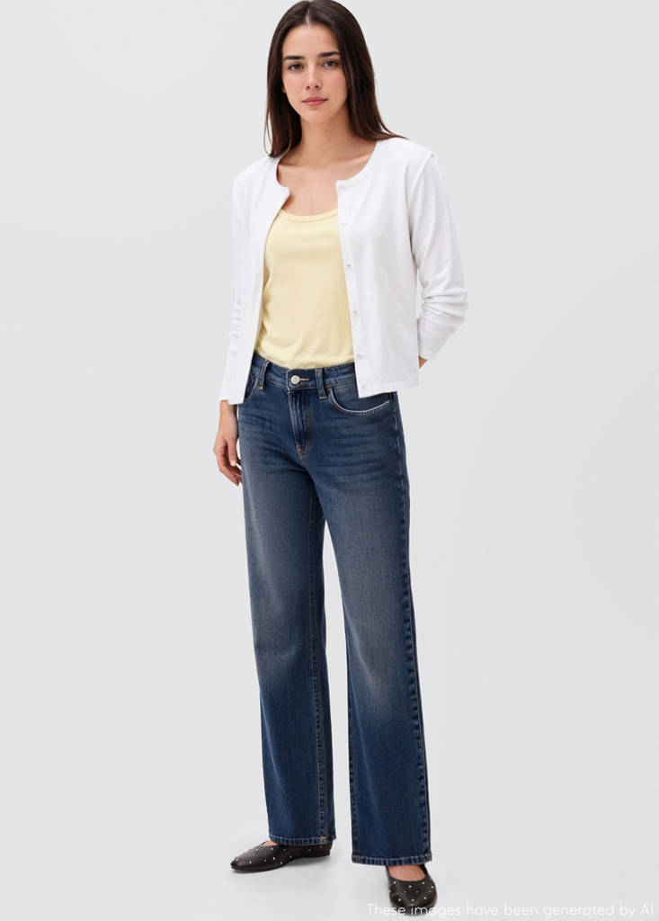 Knitted button cardigan — Off White