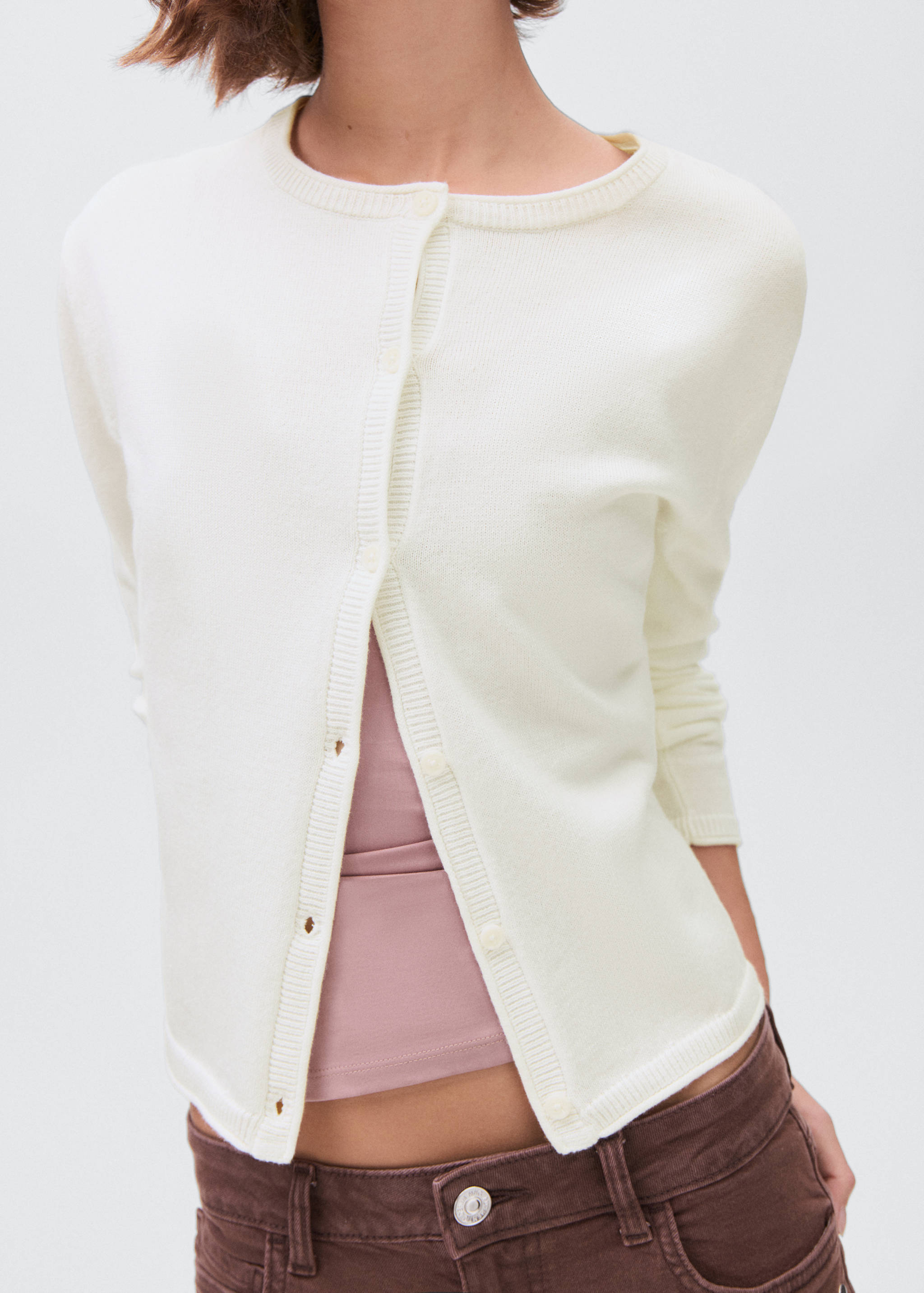 Knitted button cardigan - Details of the article 6