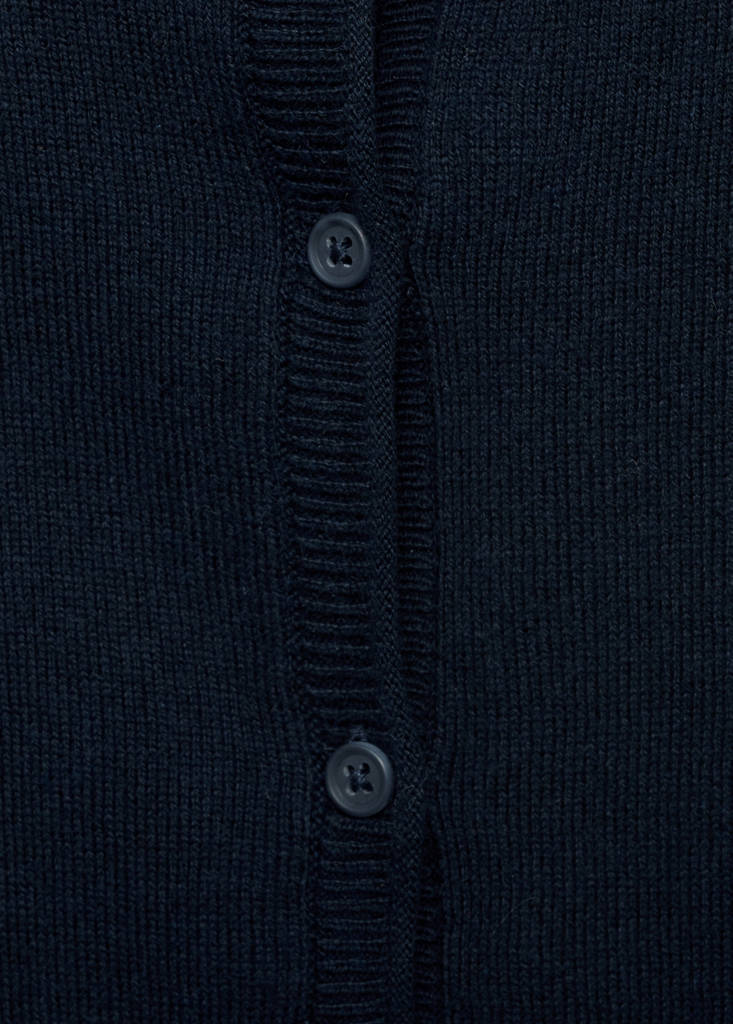 Knitted button cardigan — Navy