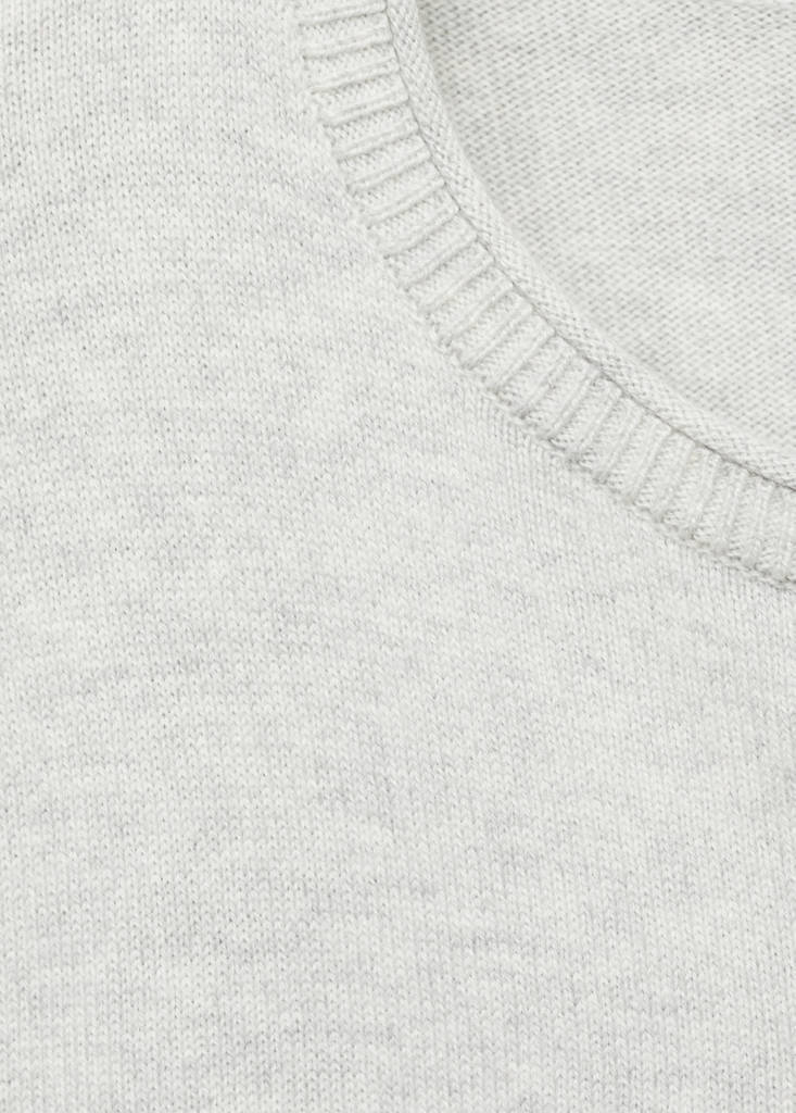 Knitted button cardigan — Light Heather Grey