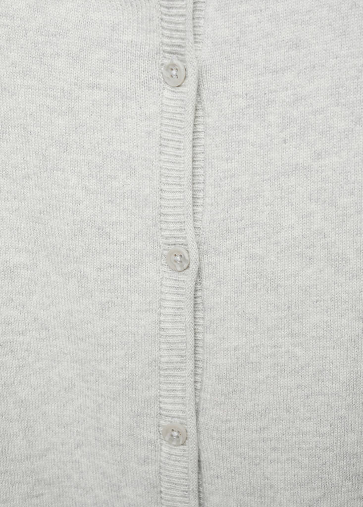 Knitted button cardigan — Light Heather Grey