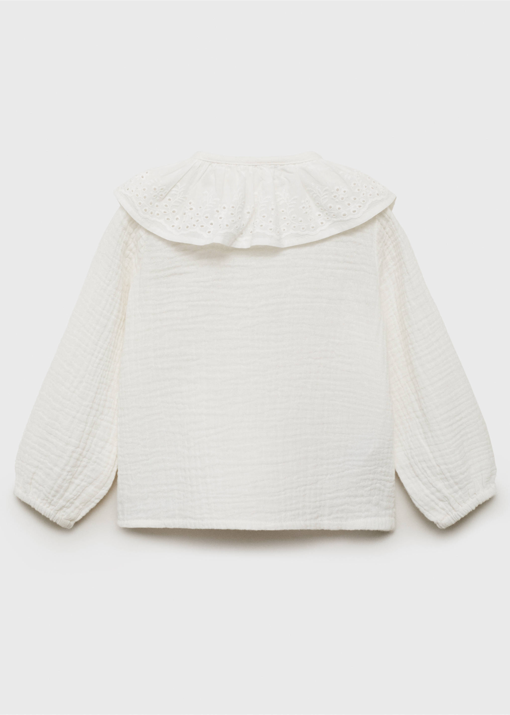 Bambula embroidered blouse - Reverse of the article, White. Ref: 17073277-00.