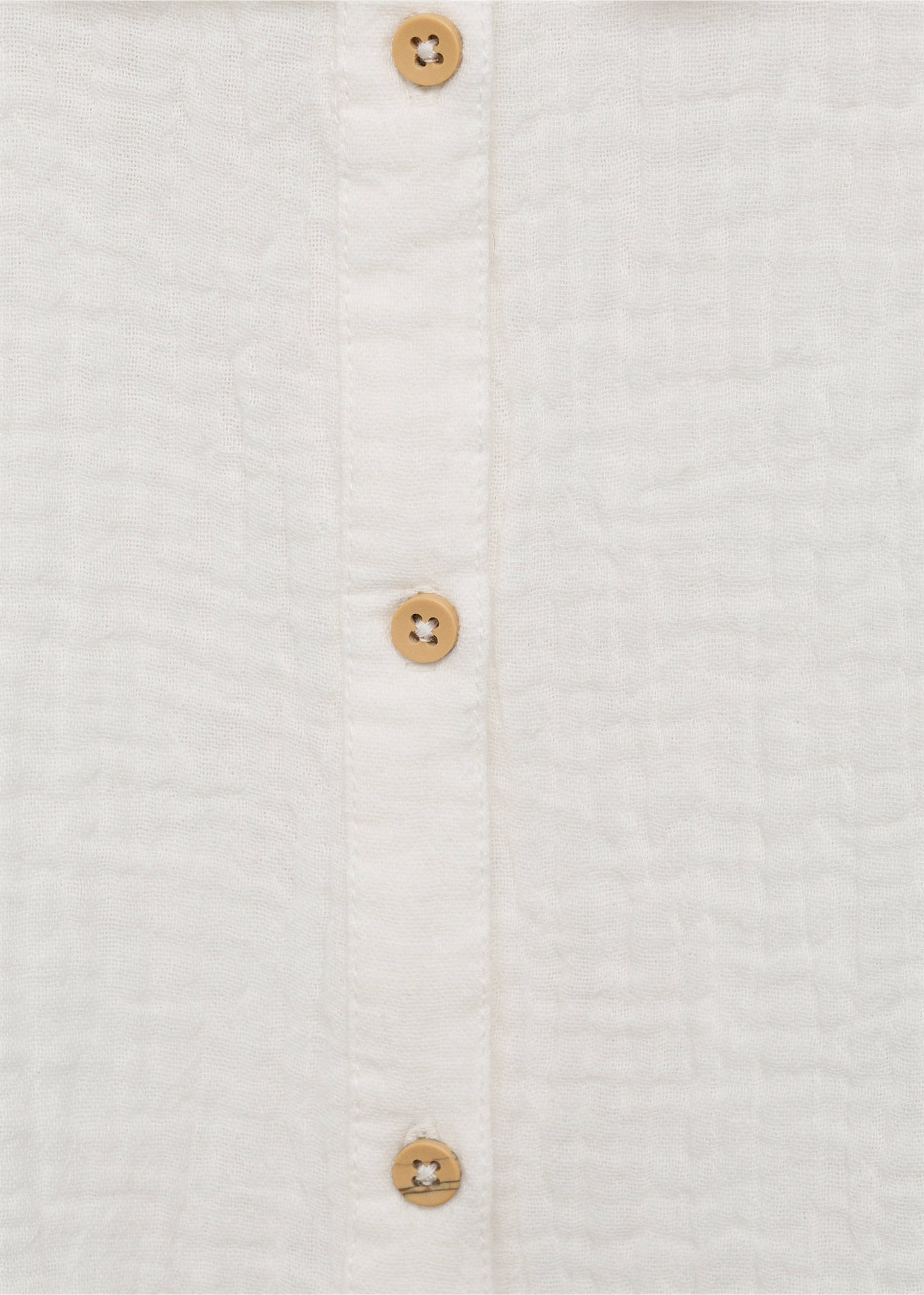 Bambula embroidered blouse - Details of the article 8, White. Ref: 17073277-00.