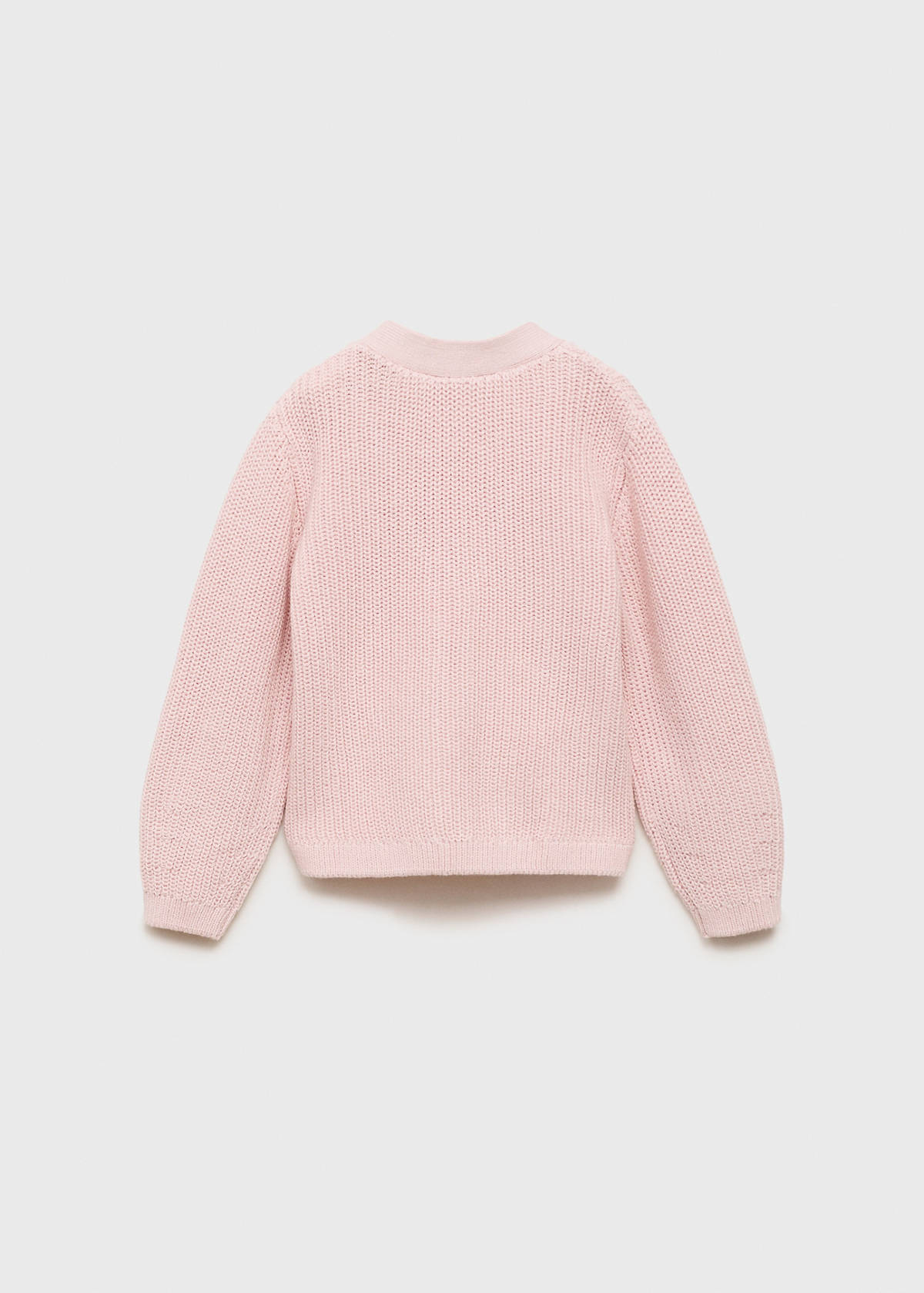 Knitted button cardigan — Pastel Pink