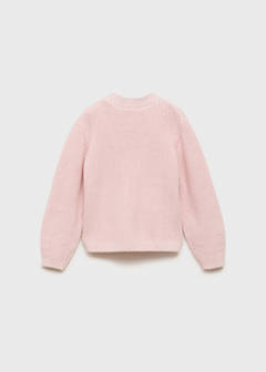 Knitted button cardigan — Pastel Pink 5
