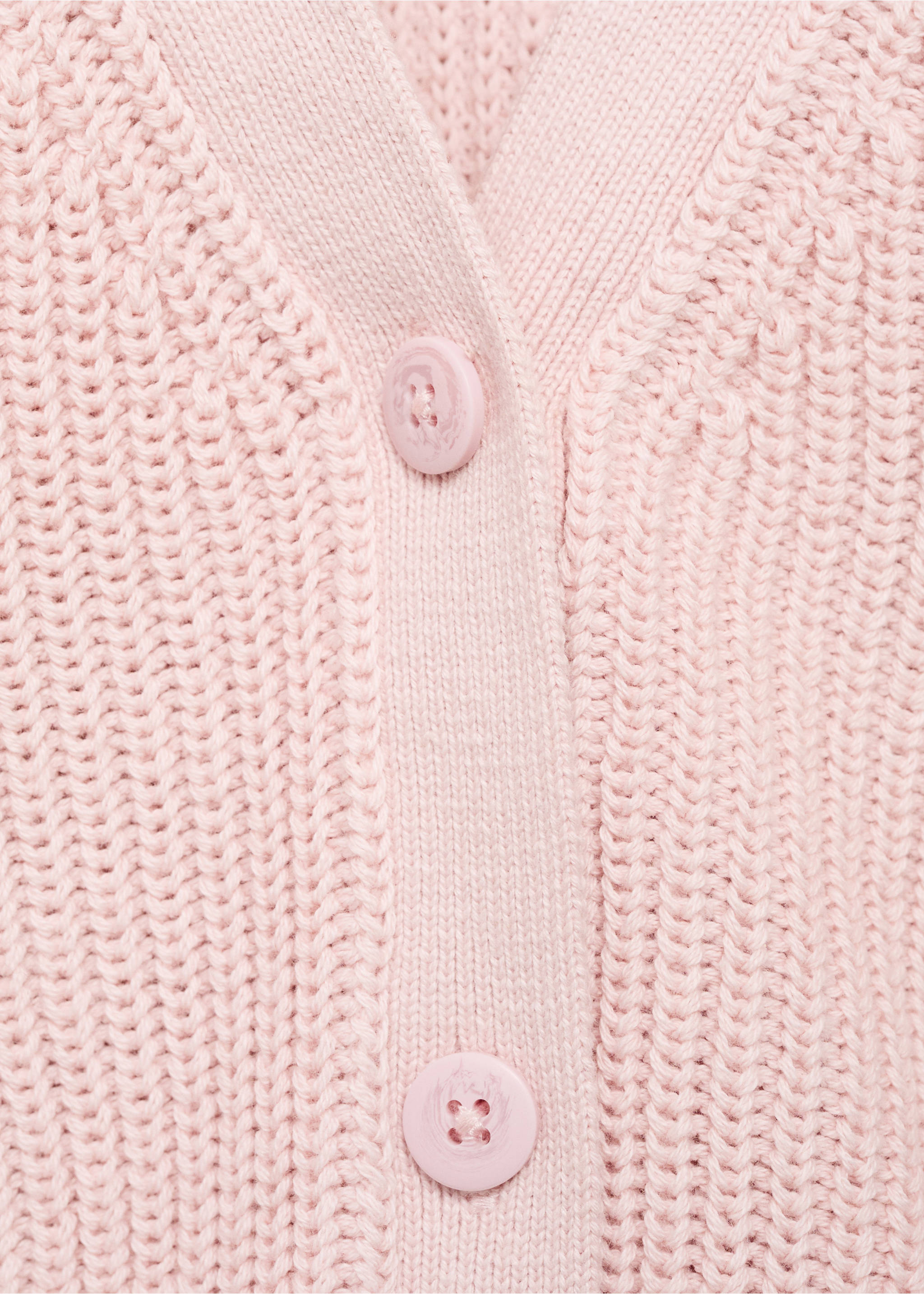 Cárdigan punto botones - Detalle del artículo 8, Rosa pastel. Ref: 17073279-00.
