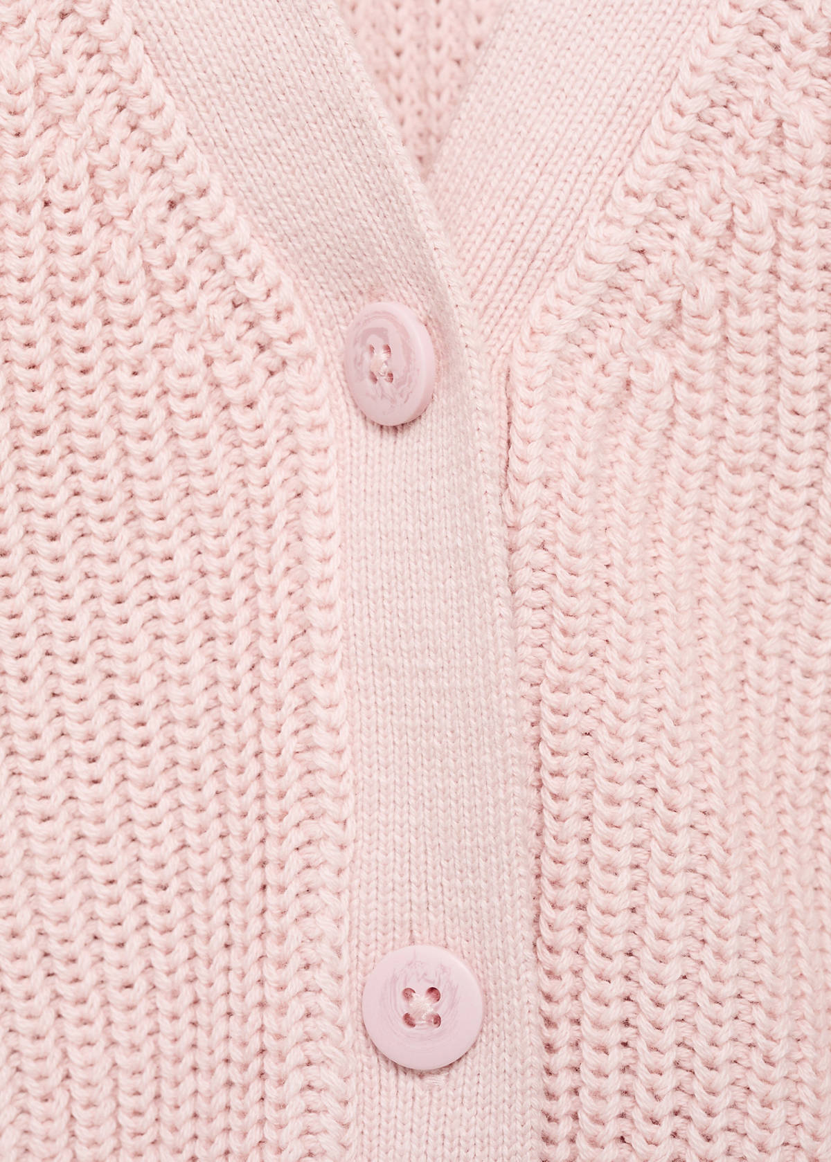 Knitted button cardigan — Pastel Pink