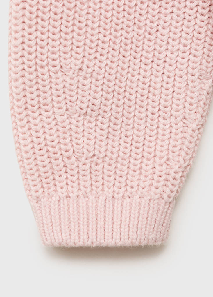 Knitted button cardigan — Pastel Pink