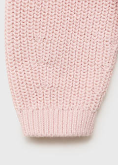 Knitted button cardigan — Pastel Pink 6