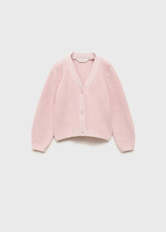 Knitted button cardigan — Pastel Pink 3