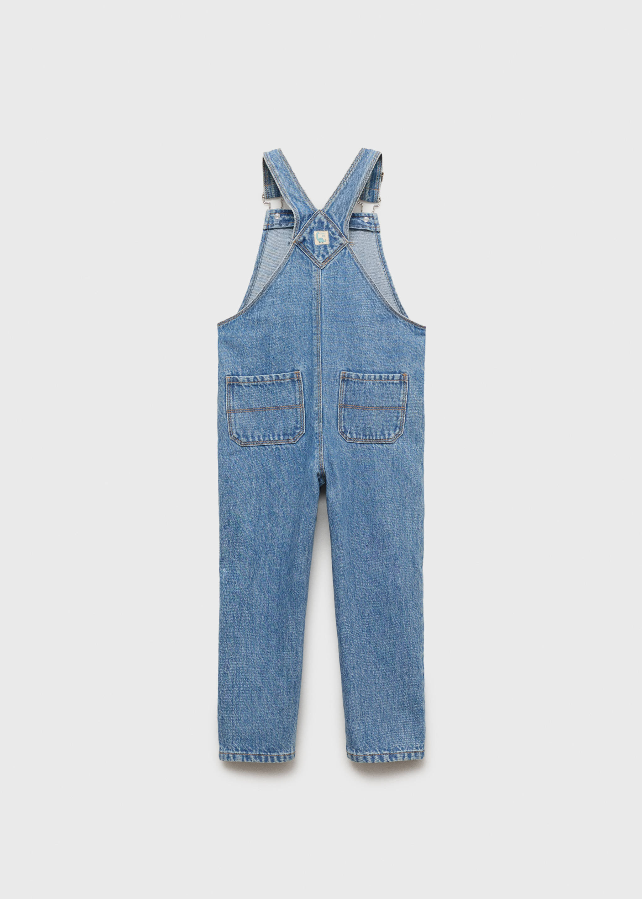 Long denim dungarees - Reverse of the article