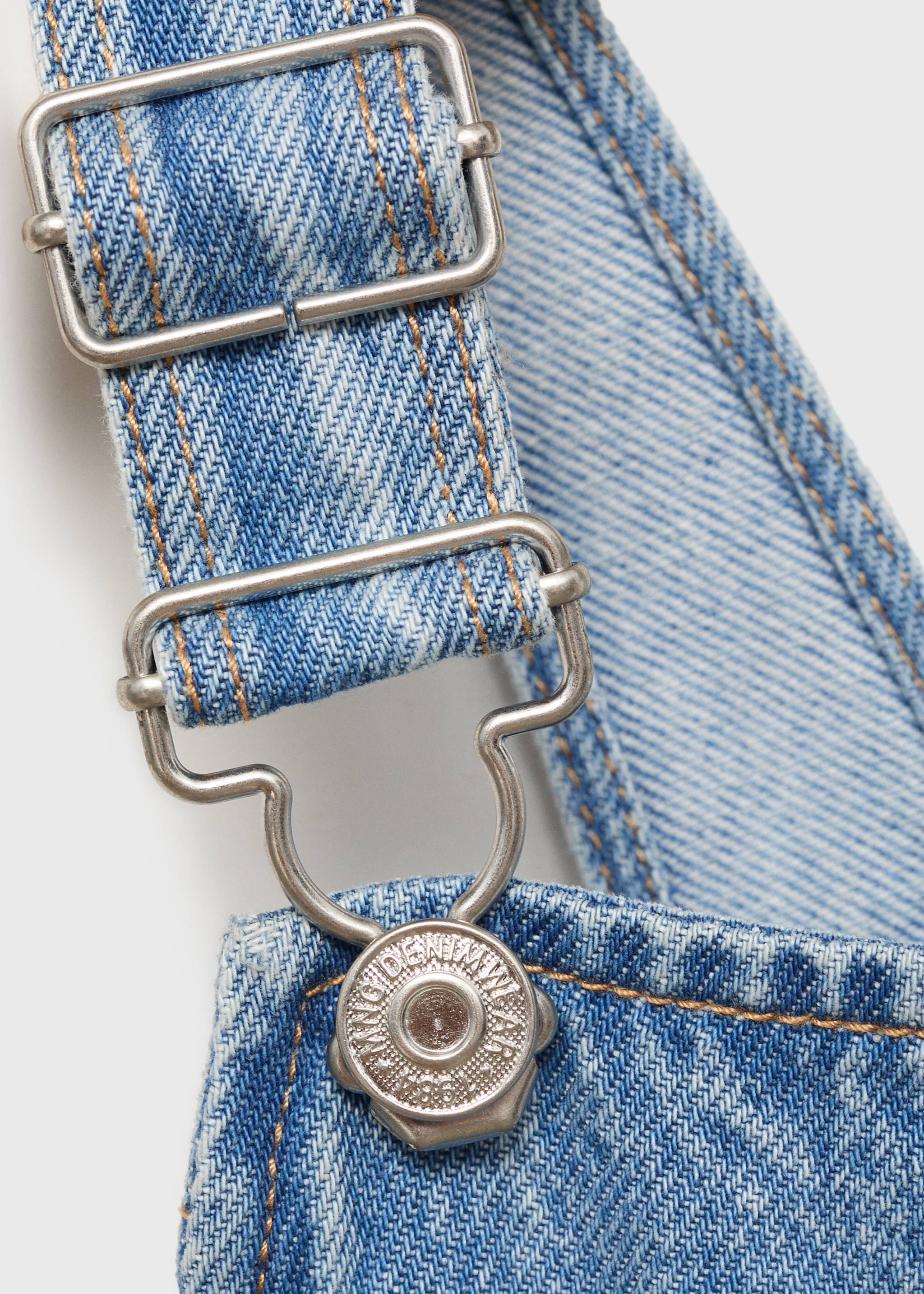 Long denim dungarees - Details of the article 8