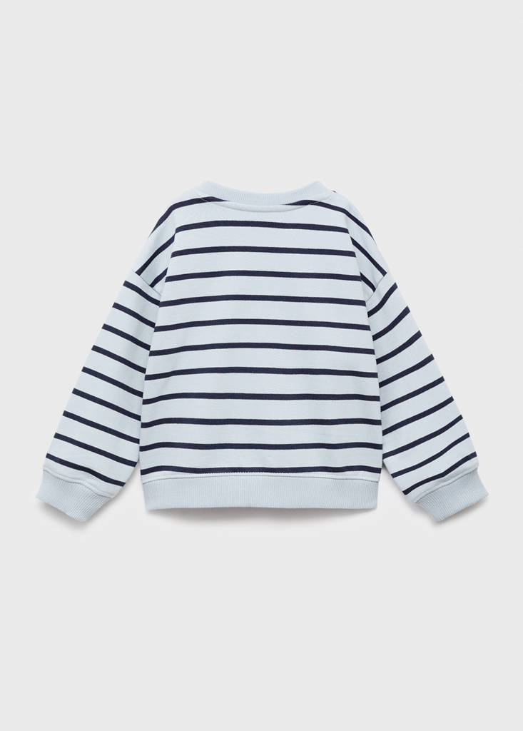 Sweatshirt with embroidered heart — Sky Blue