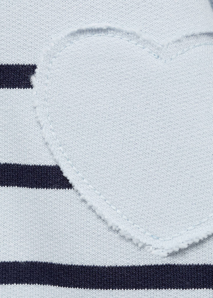 Sweatshirt with embroidered heart — Sky Blue