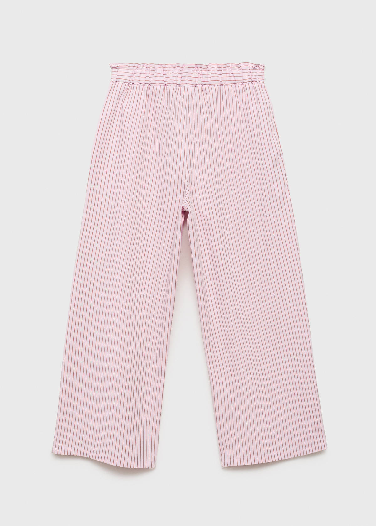 Striped cotton trousers — Pink