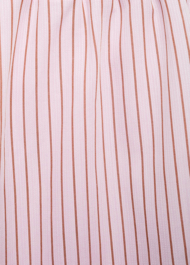 Striped cotton trousers — Pink