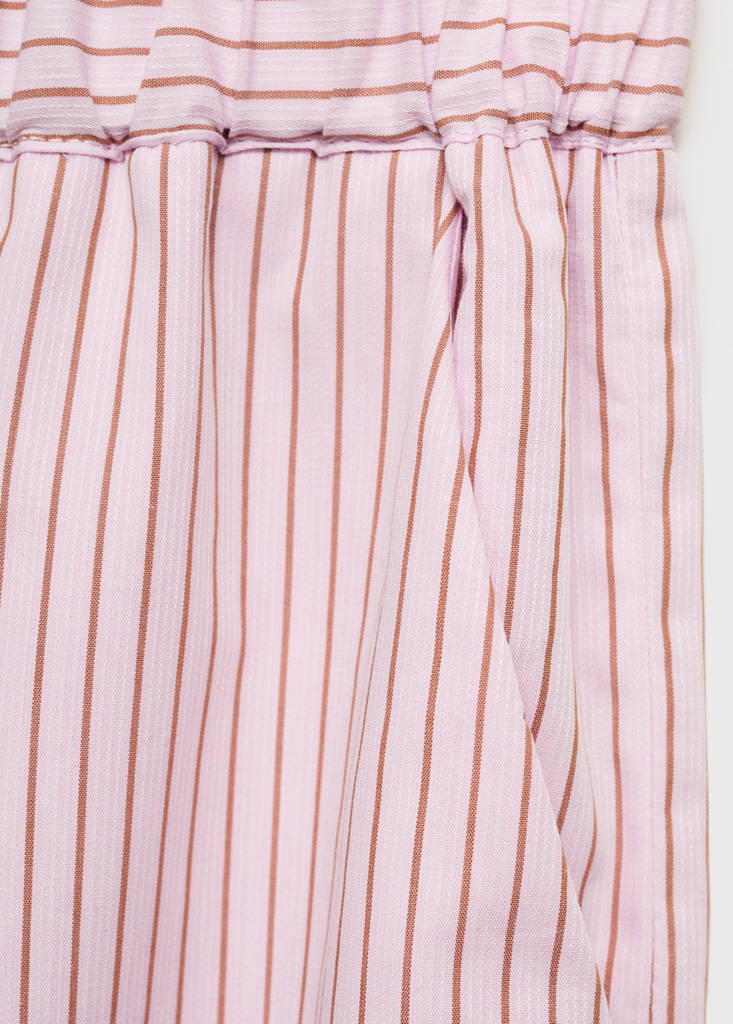 Striped cotton trousers — Pink