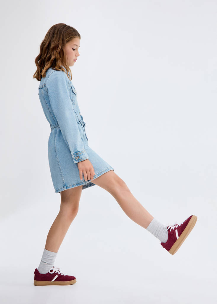 Knot denim dress — Medium Blue