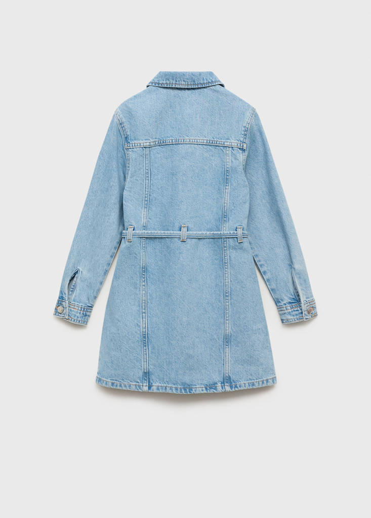 Knot denim dress — Medium Blue