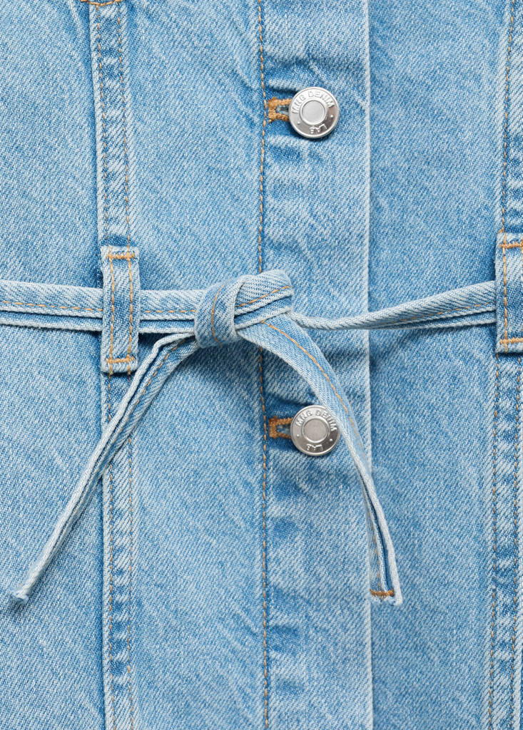 Knot denim dress — Medium Blue