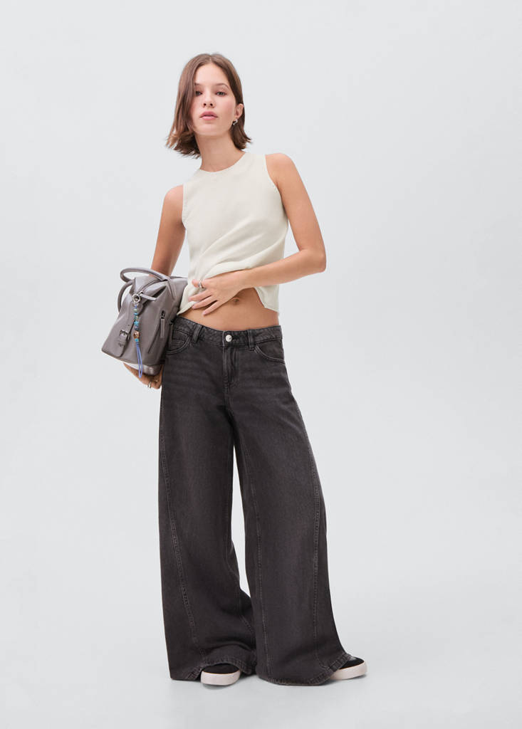 Knitted top with drawstring — Off White