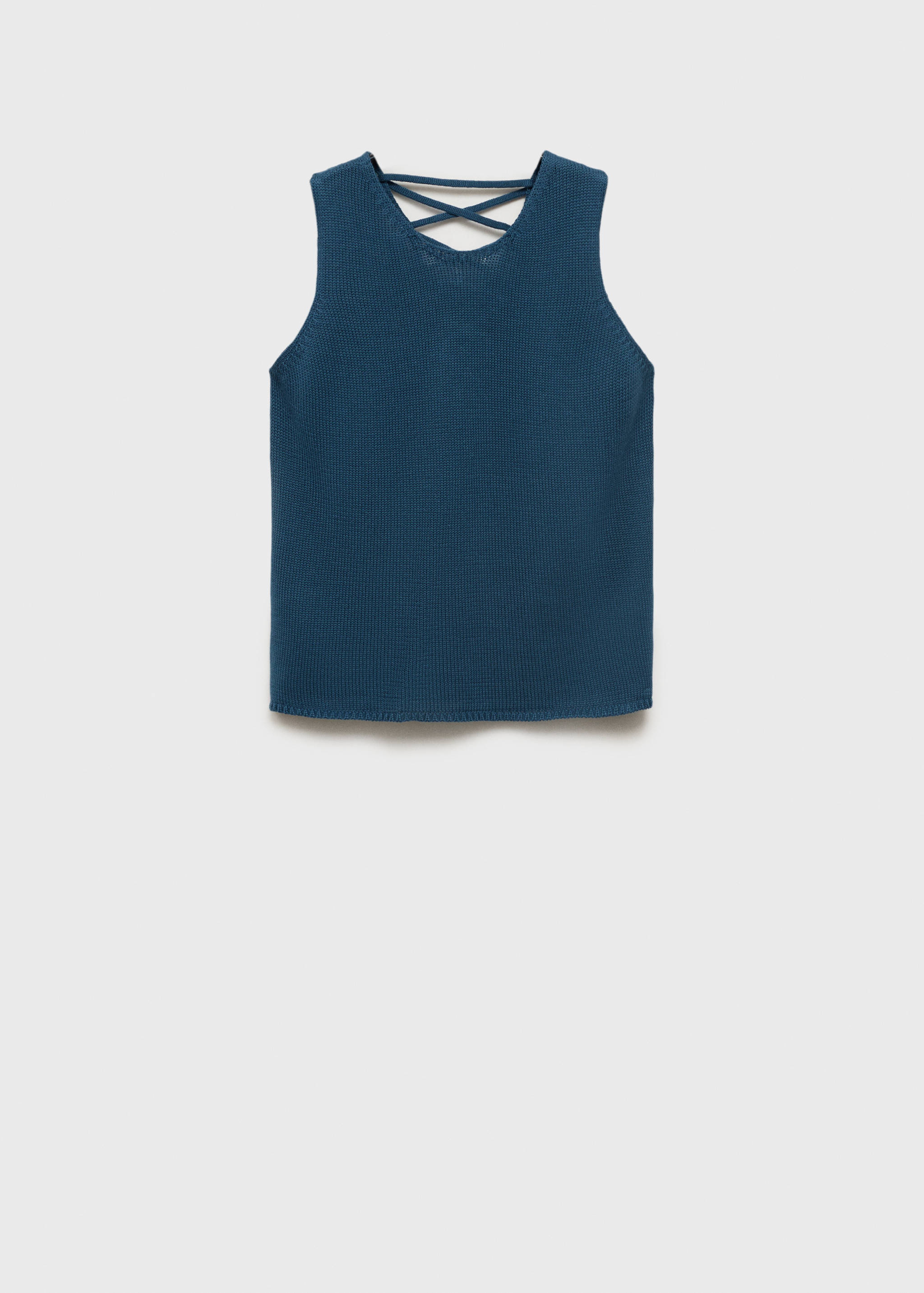 Трикотажный топ со шнурком - Изделие без модели