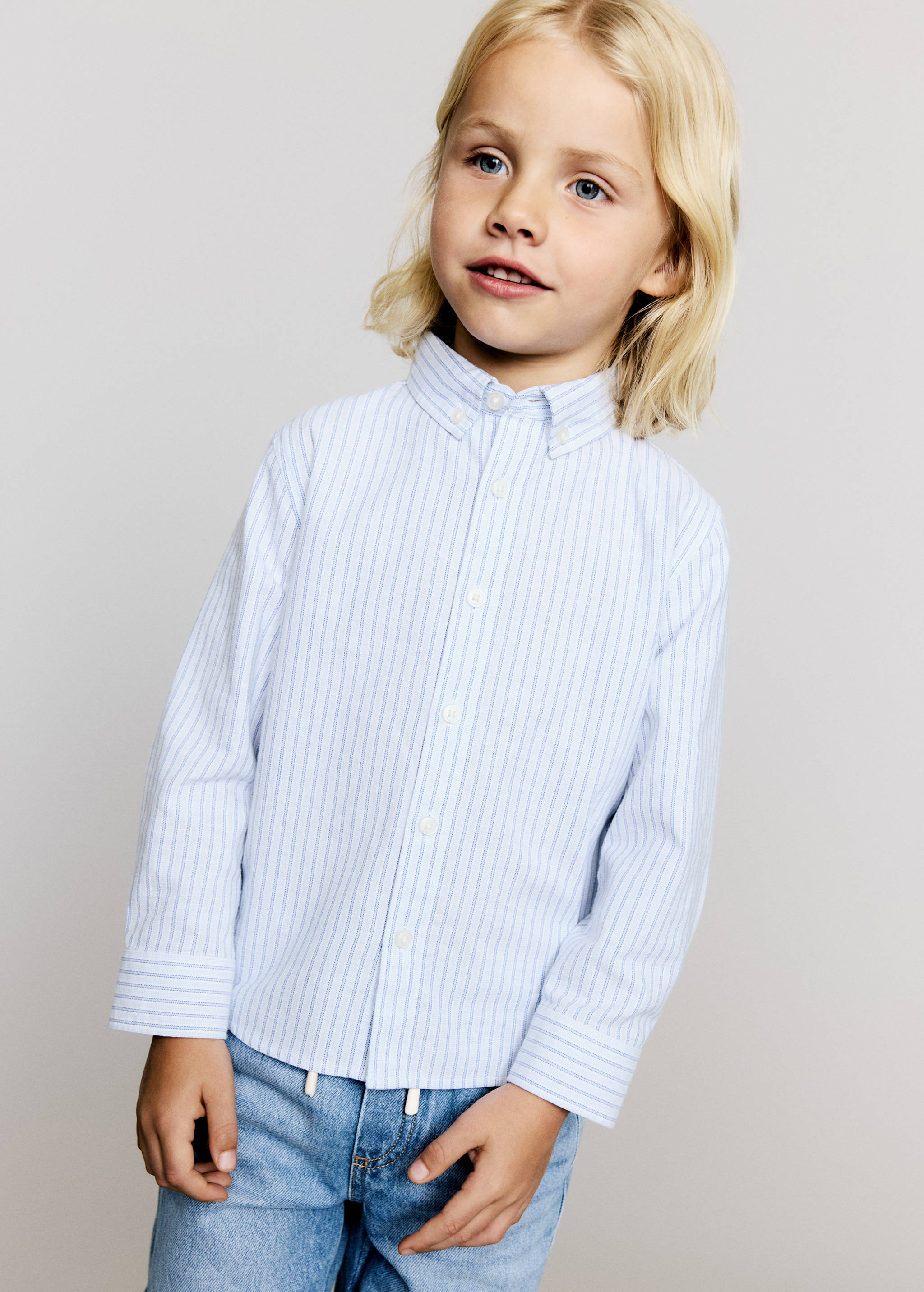 Prugasta Oxford košulja - Prikaz srednjeg dijela