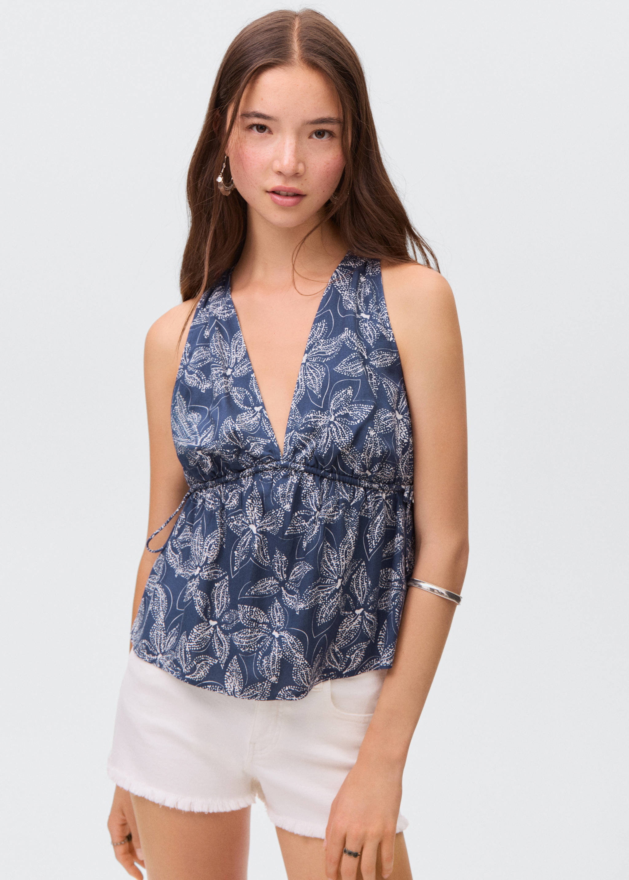 Floral chiffon top - Medium plane