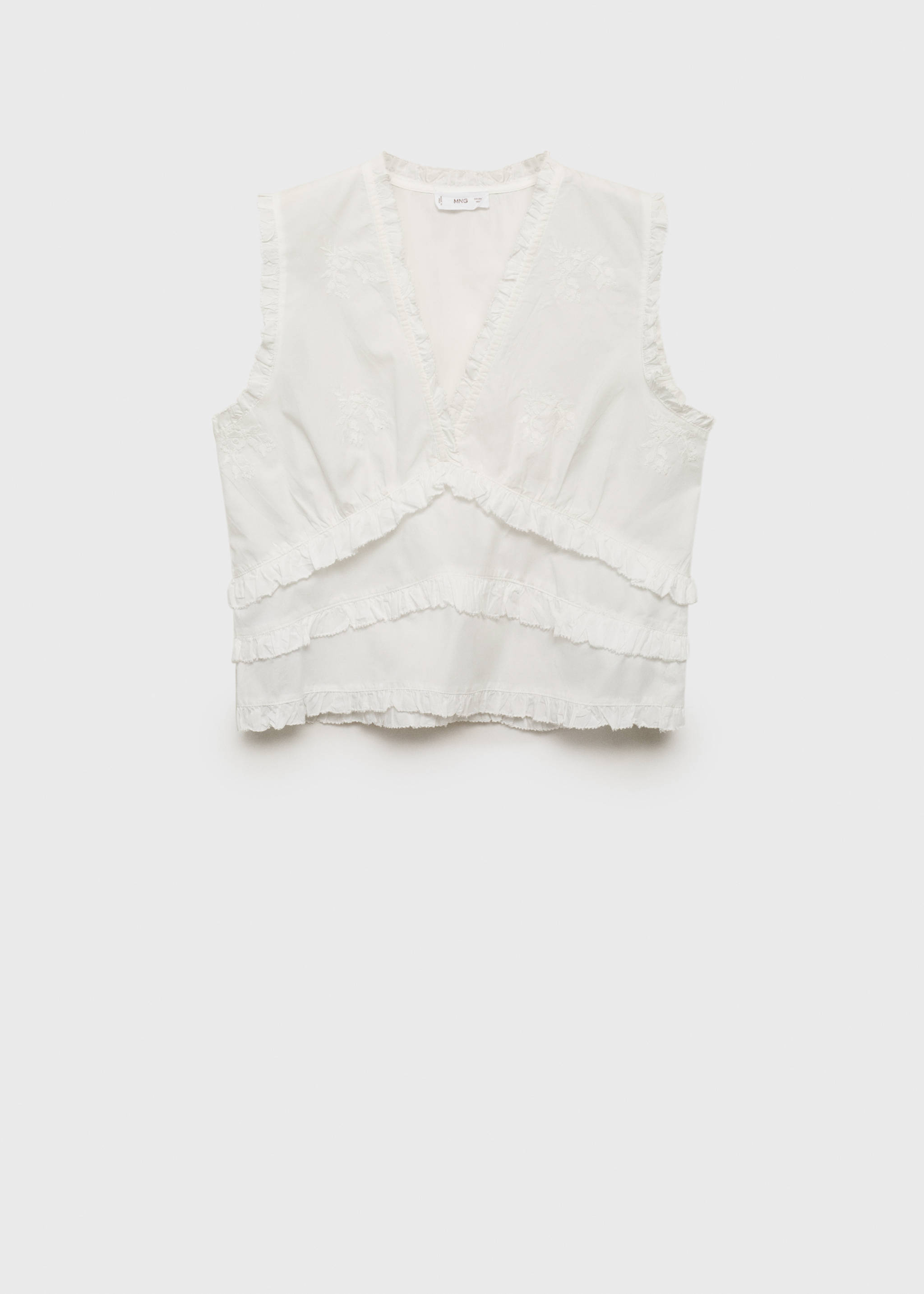 Ruffled embroidered blouse - Article without model