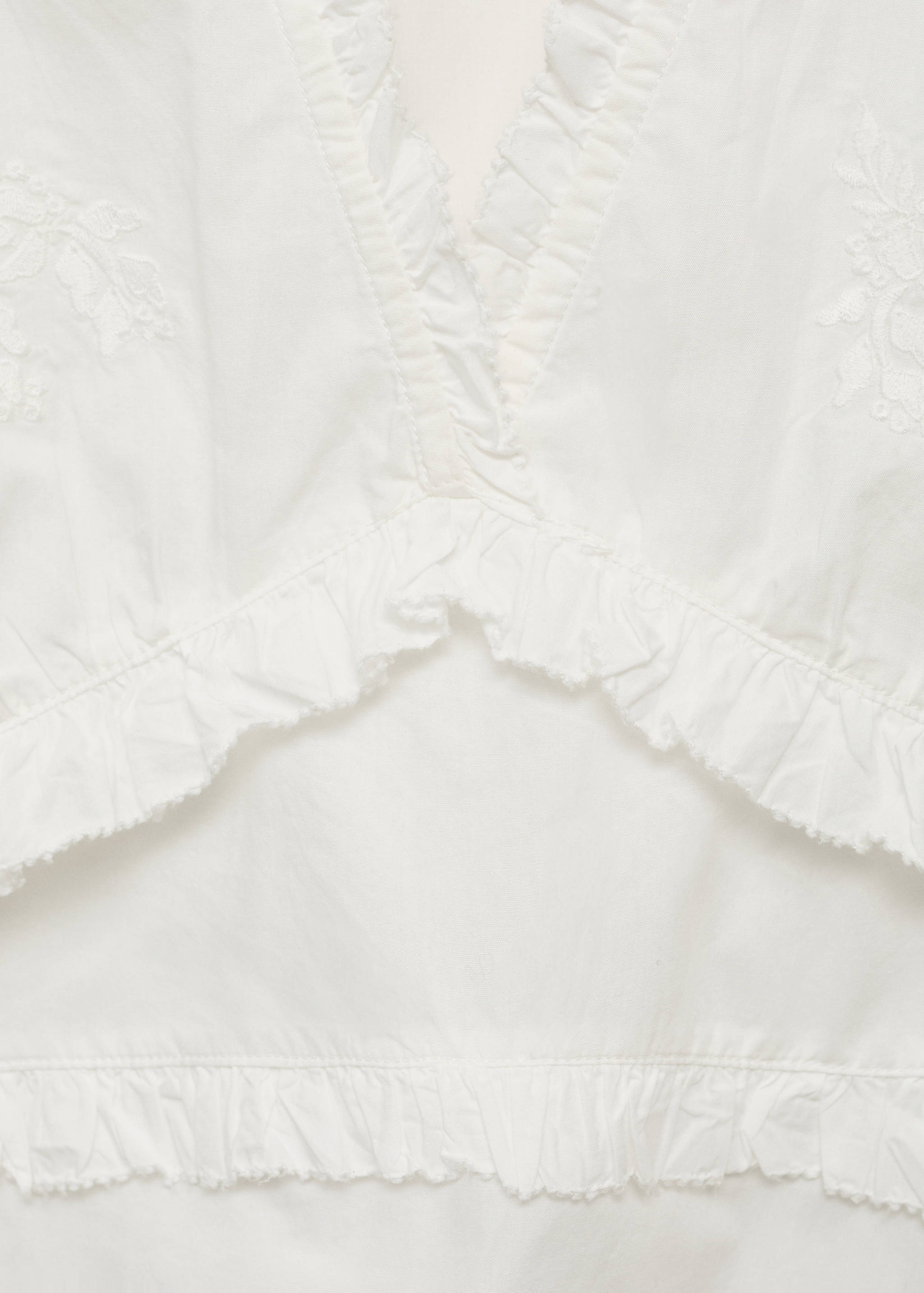 Ruffled embroidered blouse - Details of the article 8