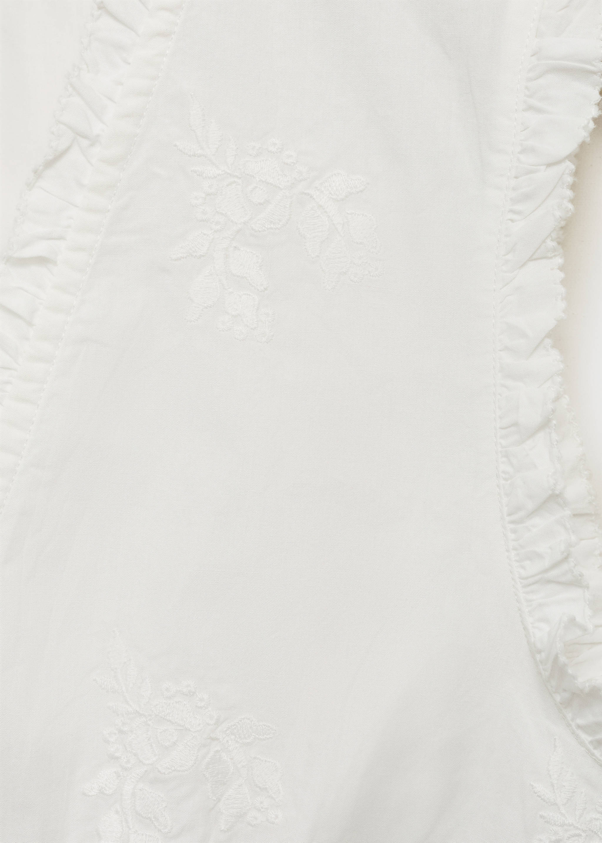 Ruffled embroidered blouse - Details of the article 0