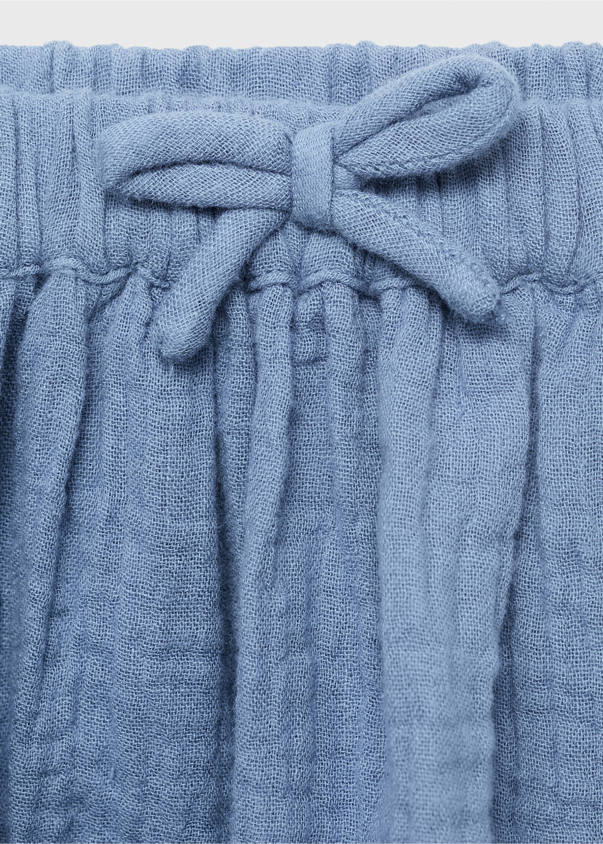 Bow cotton skirt - Details of the article 8, Sky Blue. Ref: 17073291-00.