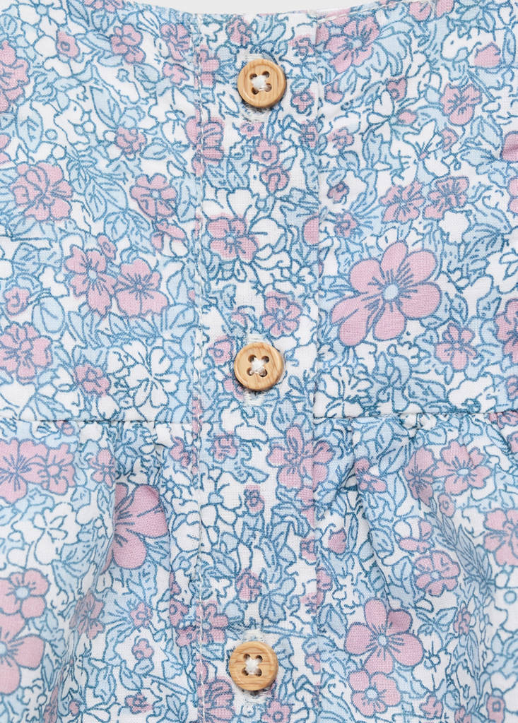 Floral print dungarees — Blue