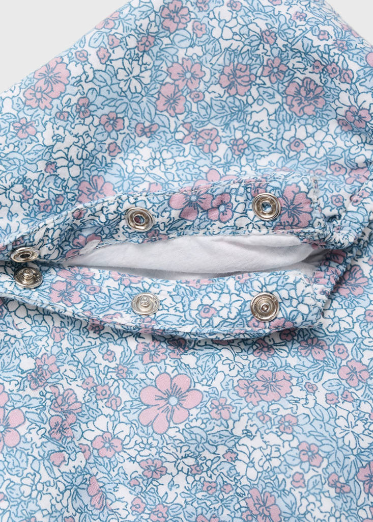 Floral print dungarees — Blue