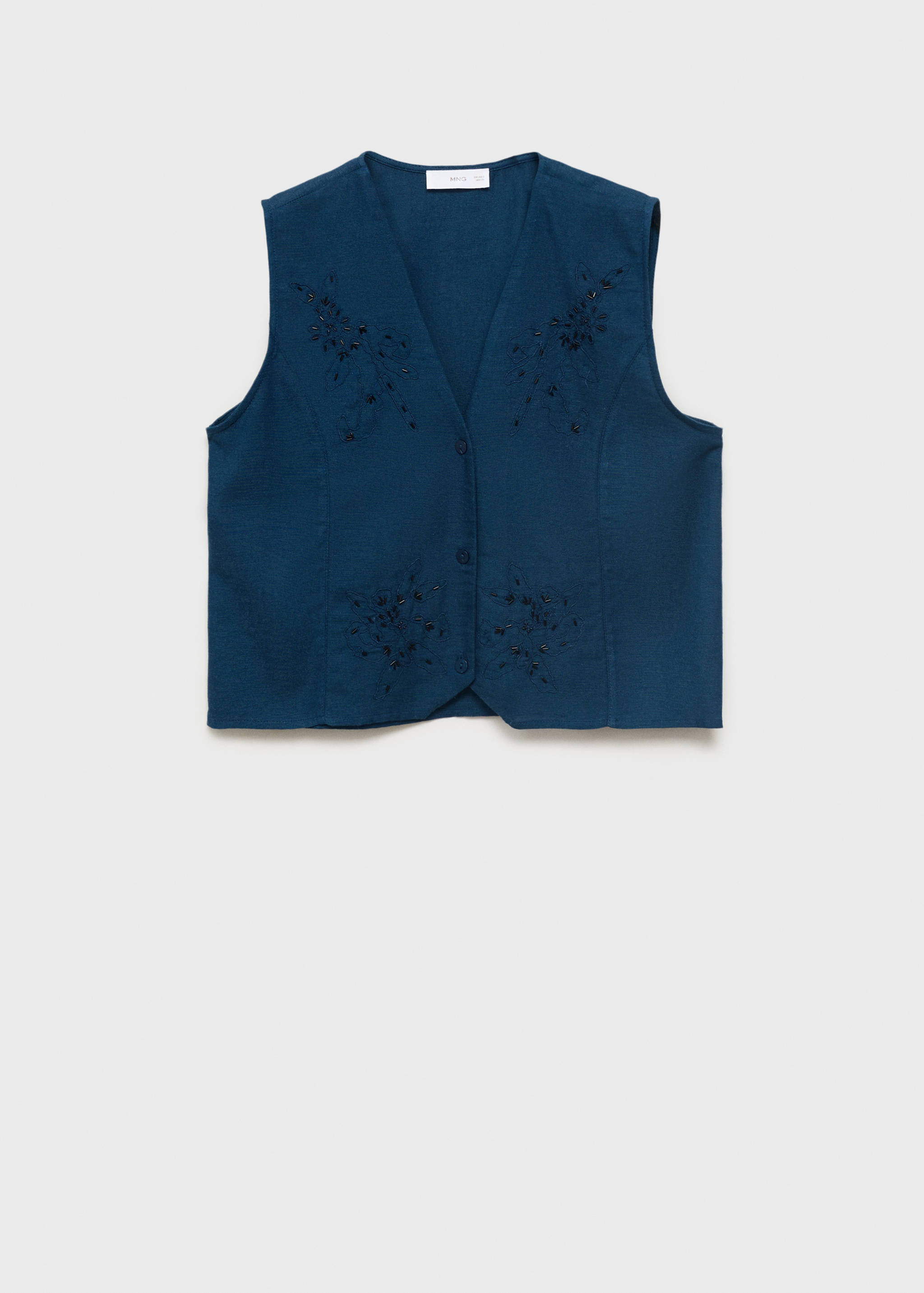 Embroidered linen waistcoat - Article without model