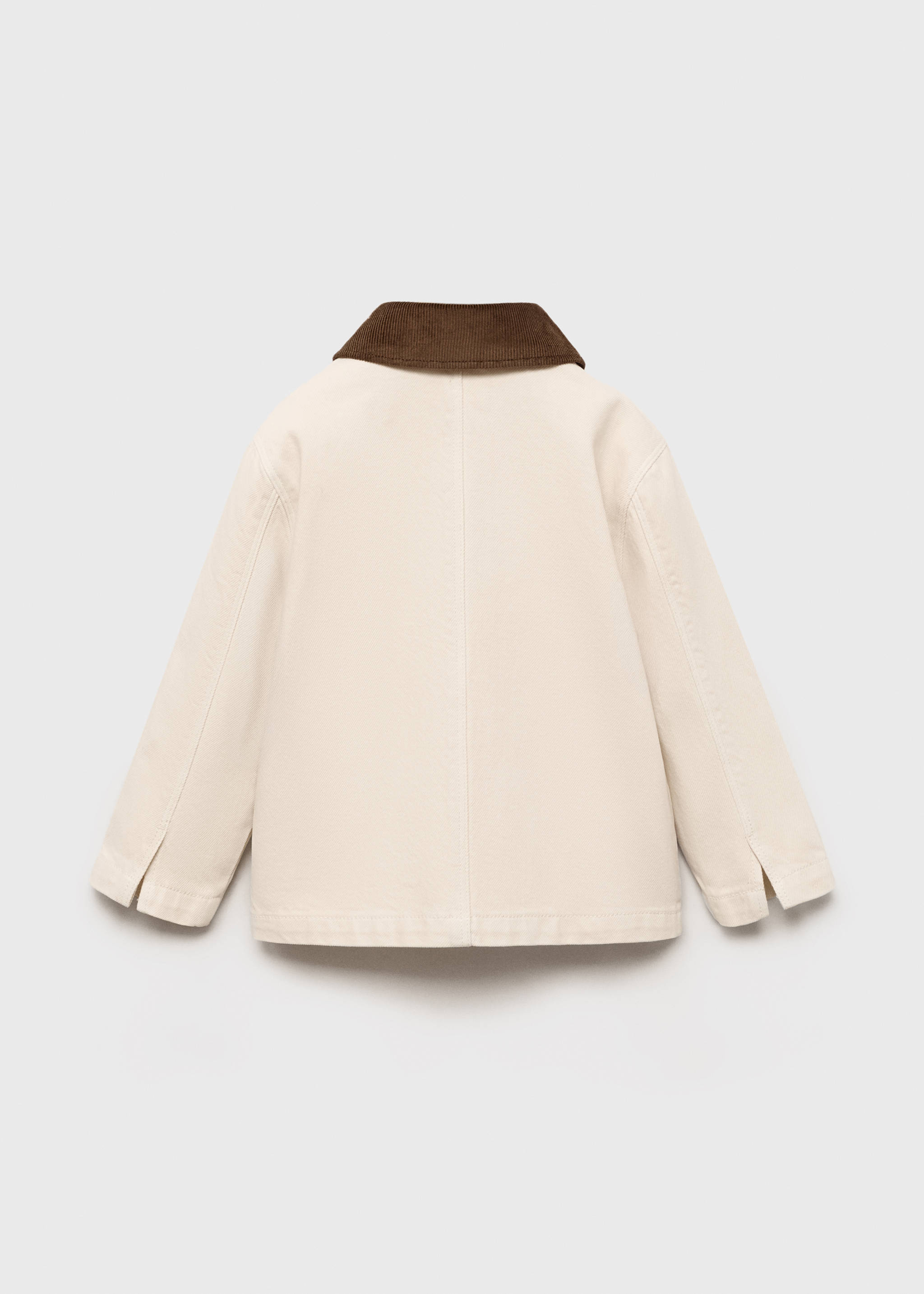 Denim parka with contrasting collar - Reverse of the article