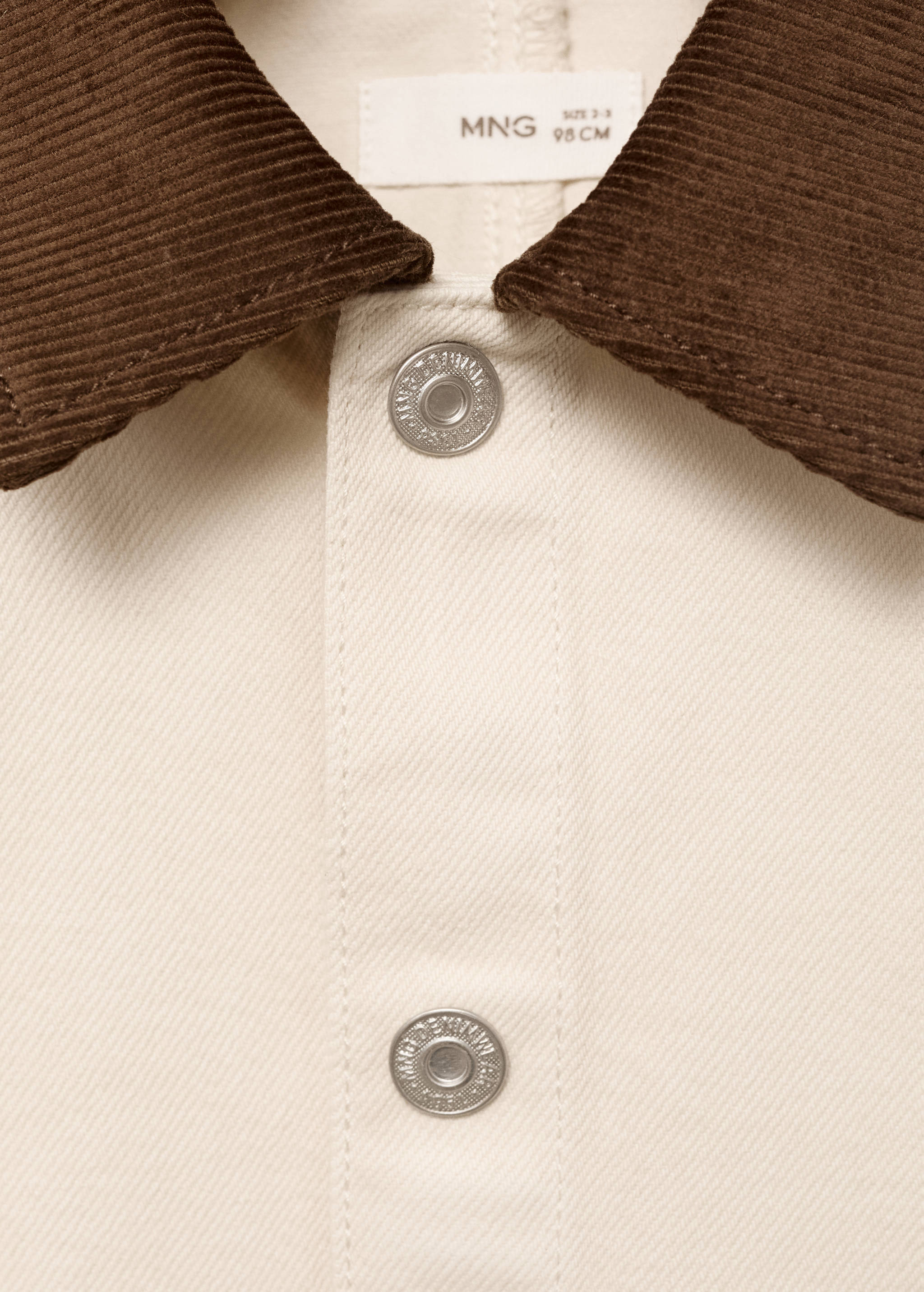 Denim parka with contrasting collar - Details of the article 8