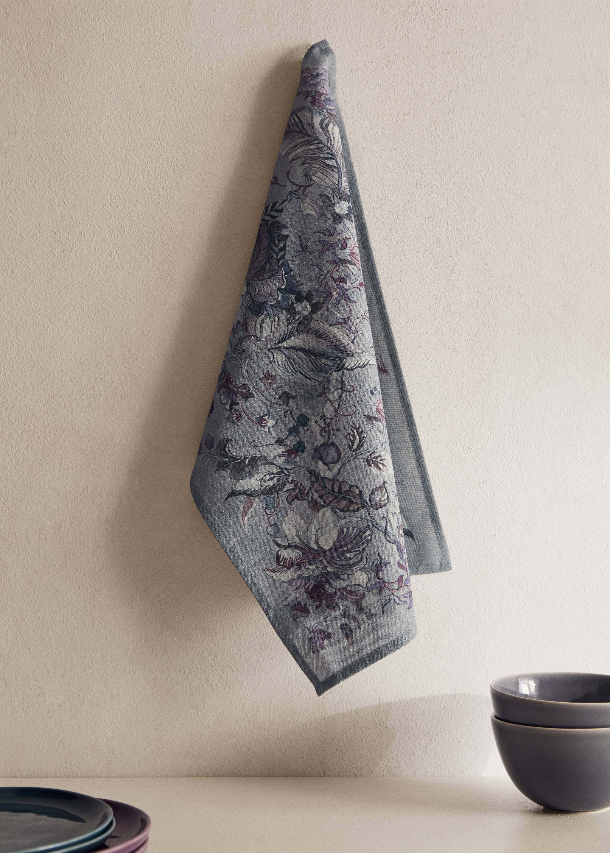 Desenli pamuklu keten mutfak bezi - Genel plan