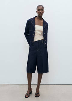 Mid-rise denim bermuda jorts — Open Blue 2