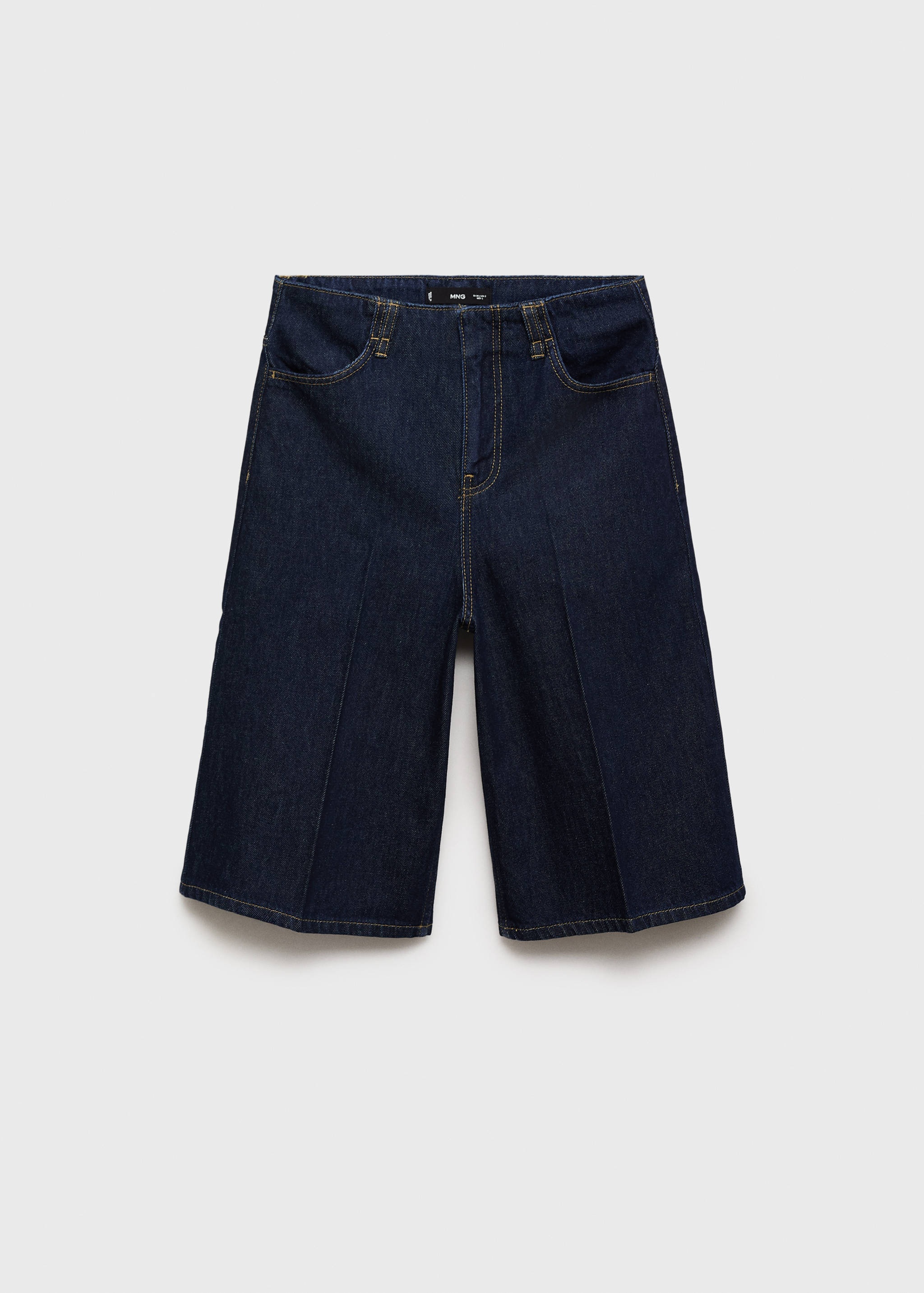 Mid-rise denim bermuda jorts - Article without model