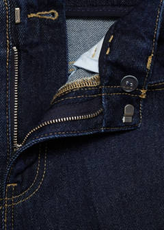 Mid-rise denim bermuda jorts — Open Blue 7