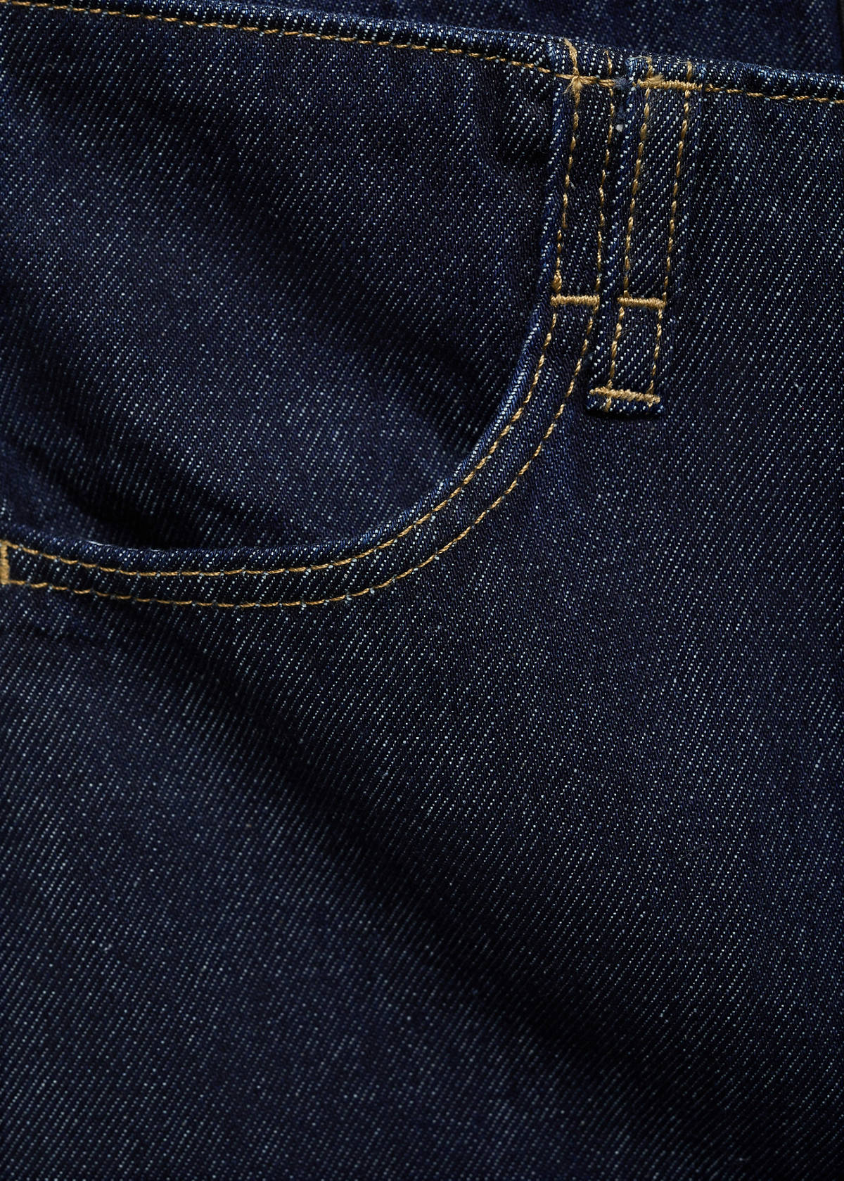Mid-rise denim bermuda jorts — Open Blue