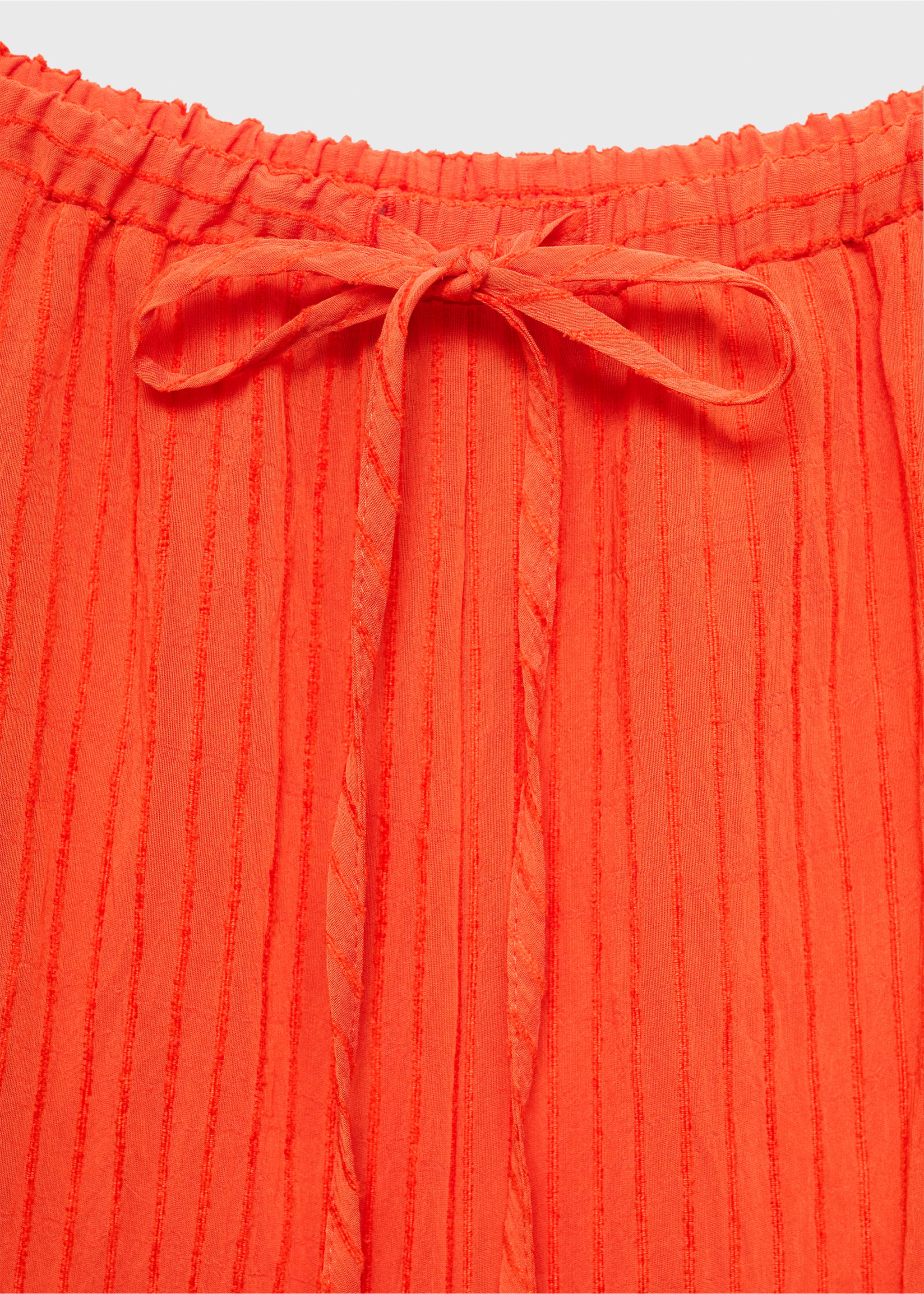 Pantaloni dritti effetto stropicciato - Dettaglio dell'articolo 8, Arancione. Ref: 17073328-00.