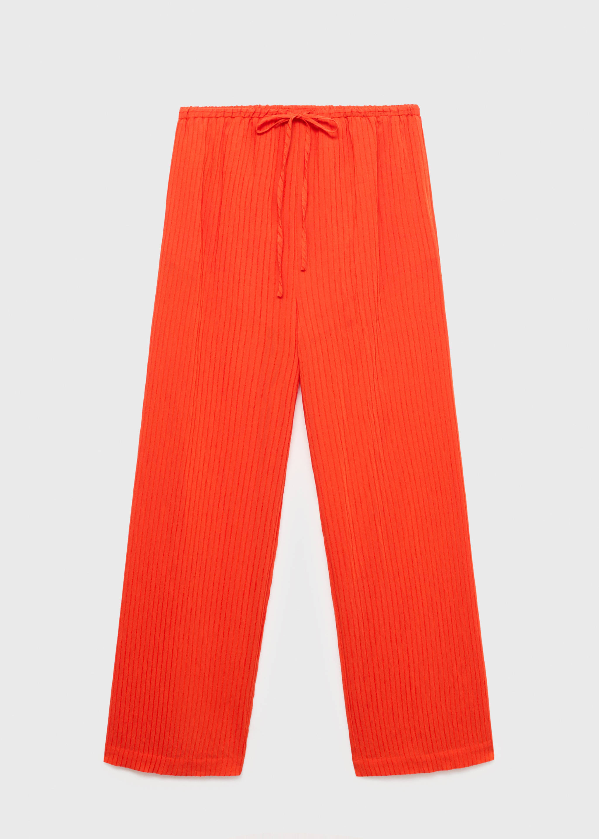 Straight-leg crinkled-effect trousers - Article without model