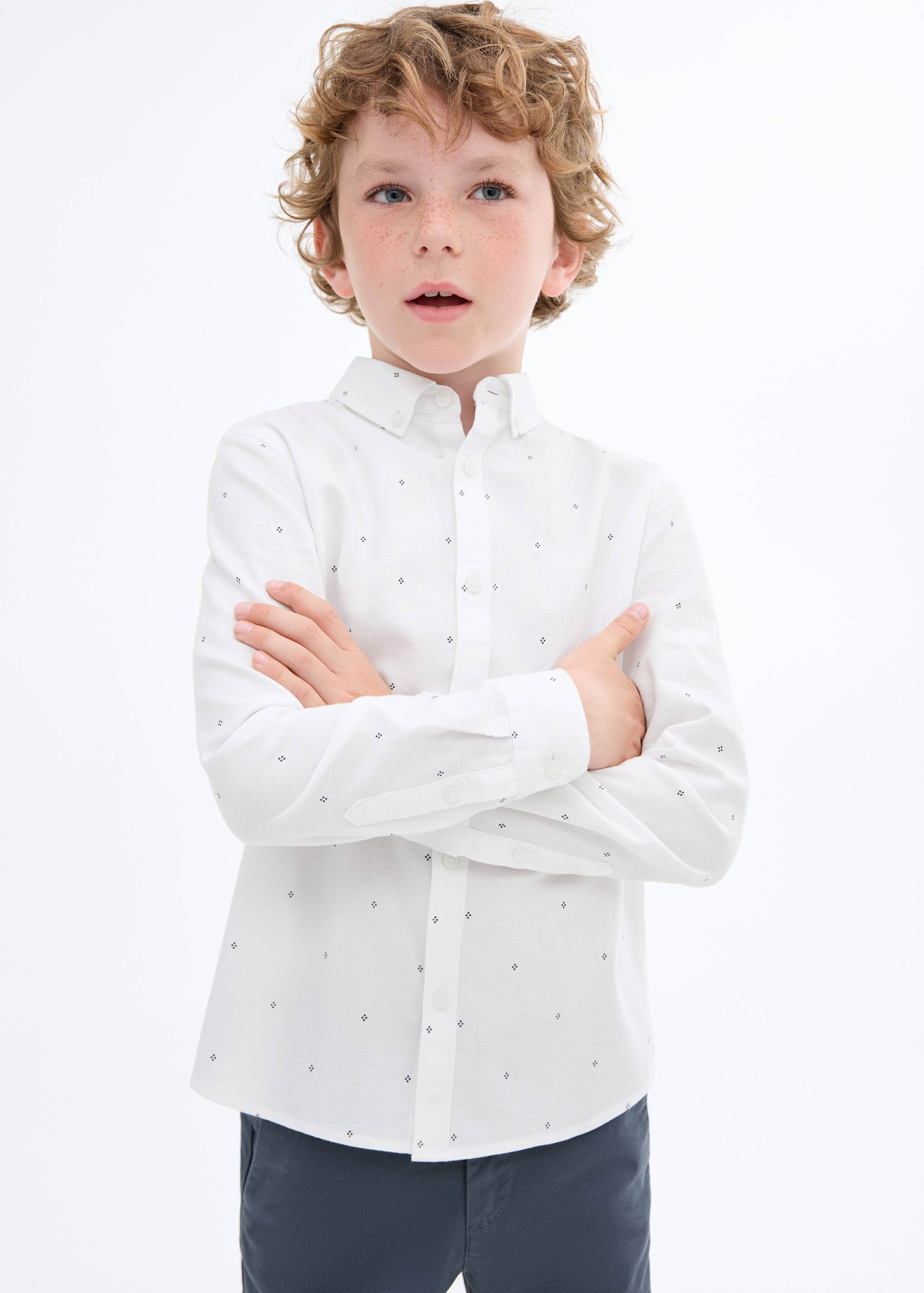 Printed Oxford shirt - Medium plane