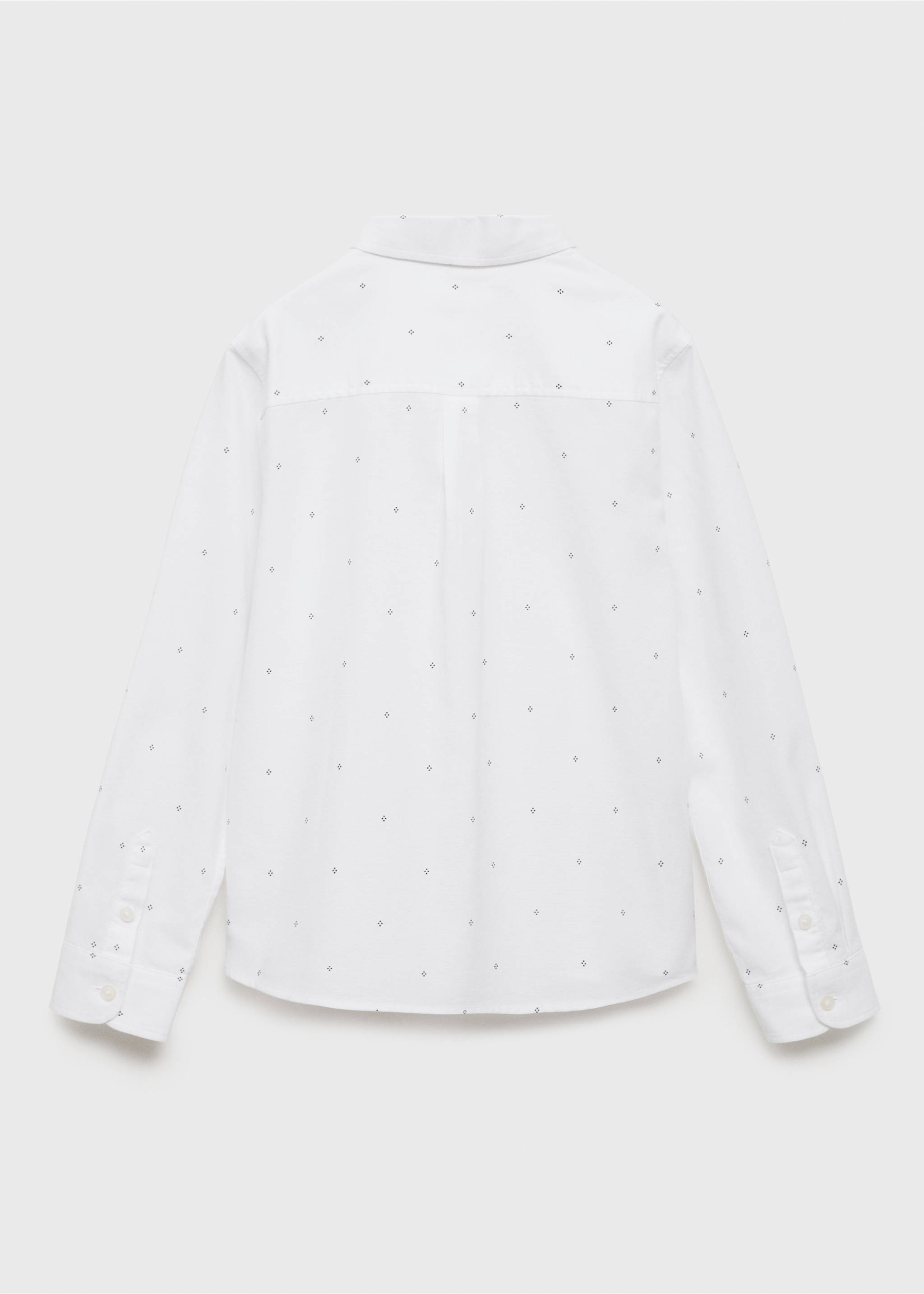 Printed Oxford shirt - Reverse of the article, White. Ref: 17073791-00.